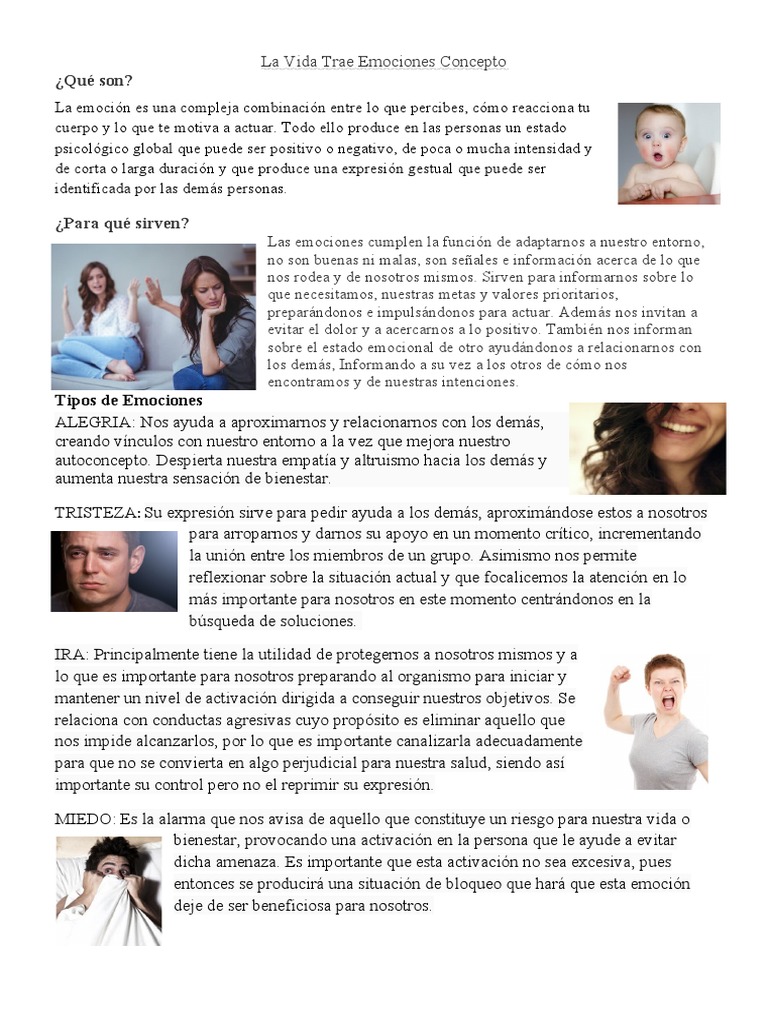 Emociones y su impacto en la vida | PDF | Las emociones | Estrés (biología)