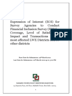 EOI-Financial Inclusion Survey in 30 Most Affected LWE Districts