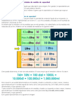 Unidades de Medida de Capacidad