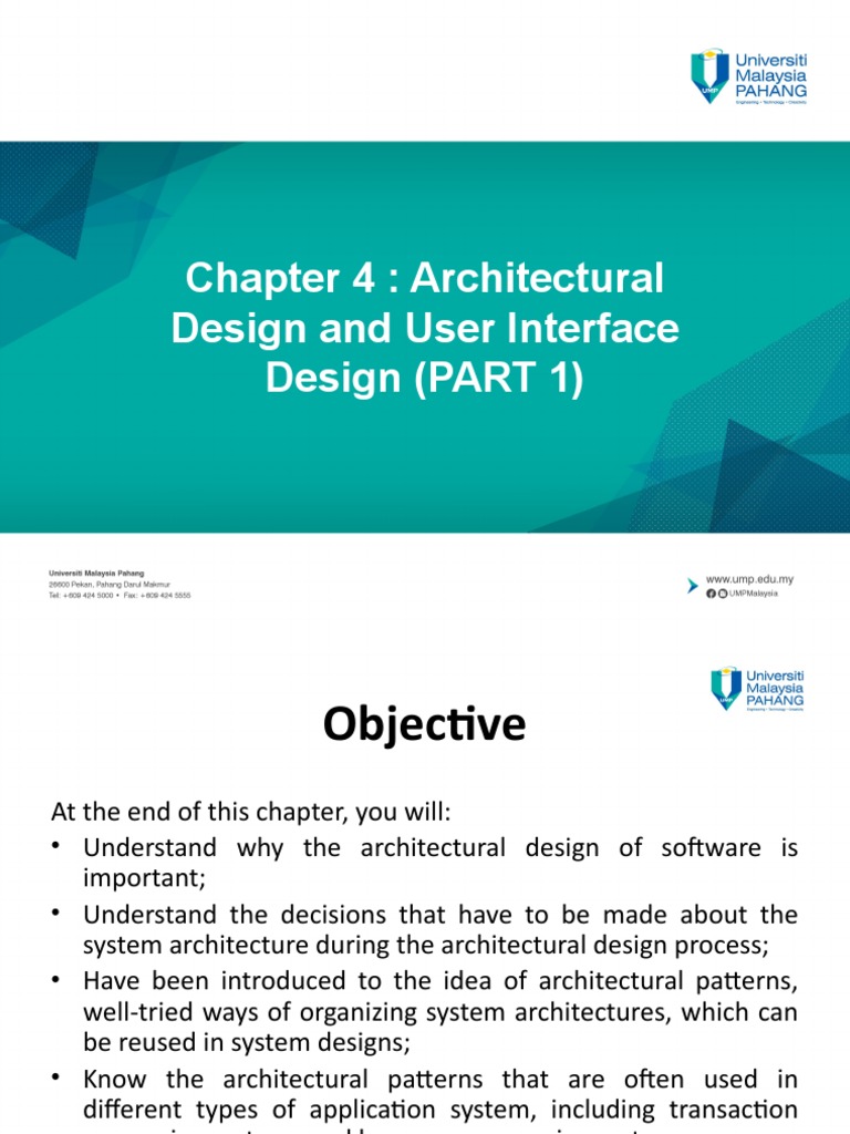 Chapter 4 - Architectural Design and User Interface Design (PART 1 ...