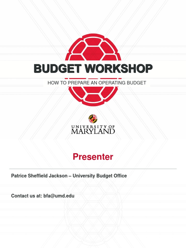 Budget Workshop Presentation Rev 03 2021 Pdf