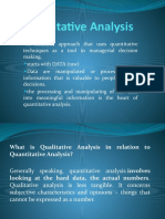 Intro Quantitative Analysis