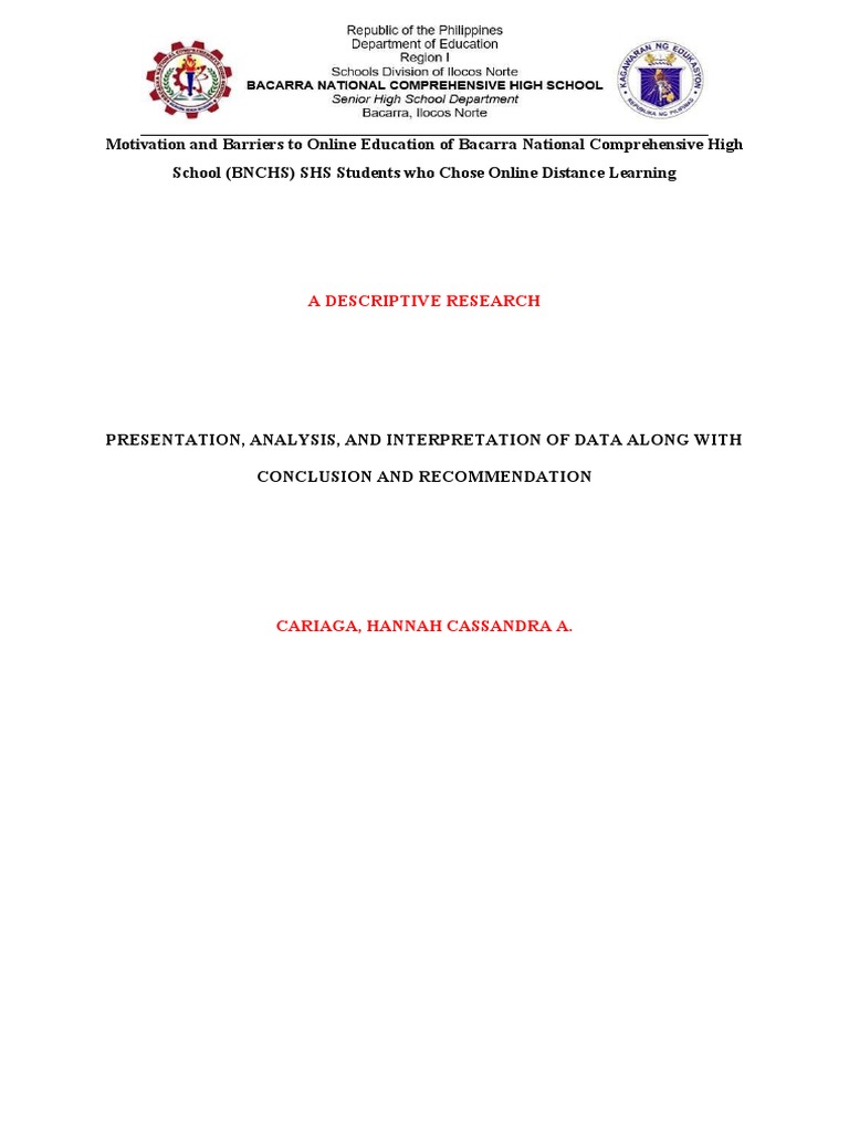 Final Interpretation Of Data 1 Pdf Motivational Motivation