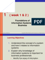 Week 1 &amp; 2 - Foundation of Information System in Business