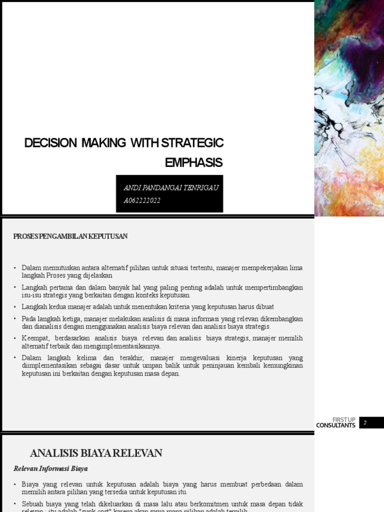 Proses Pengambilan Keputusan Strategis | PDF