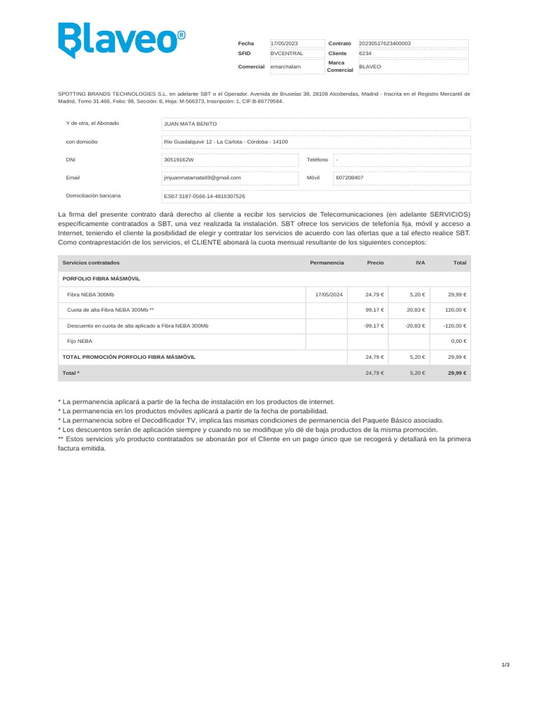 Fecha Sfid Comercial Comercial | PDF | Telecomunicaciones | Informática