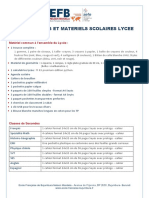 Fournitures Lycée 2023-2024