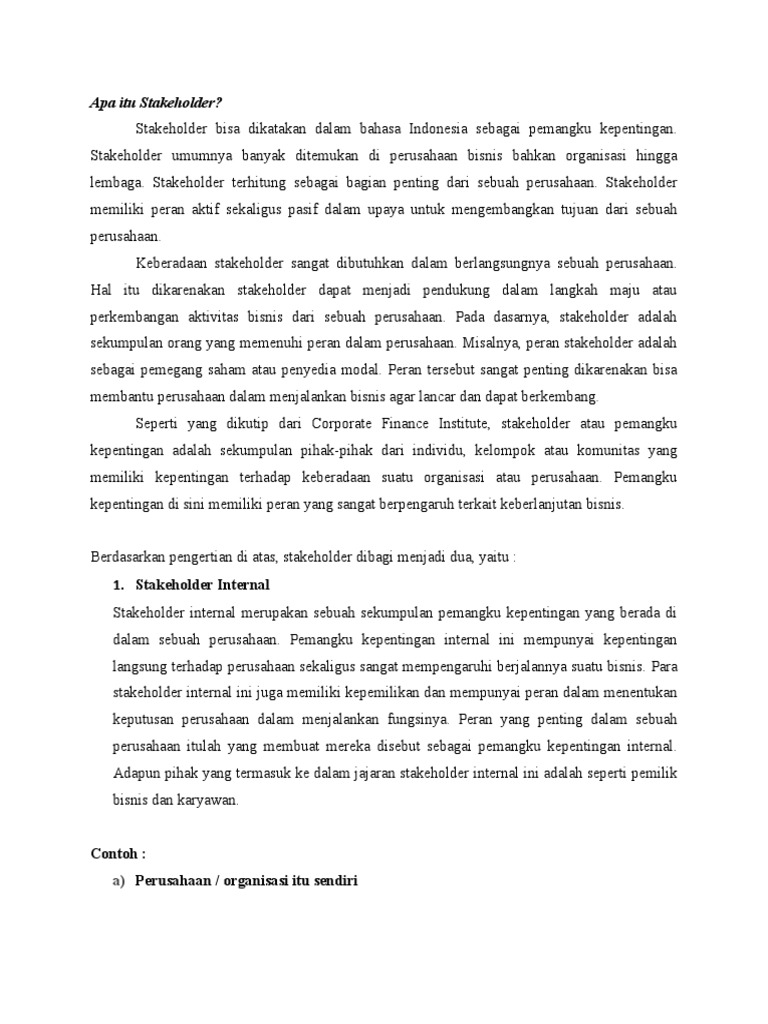 Apa Itu Stakeholder PDF