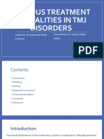 6 Various Treatment Modalities in TMJ Disorders (Autosaved)