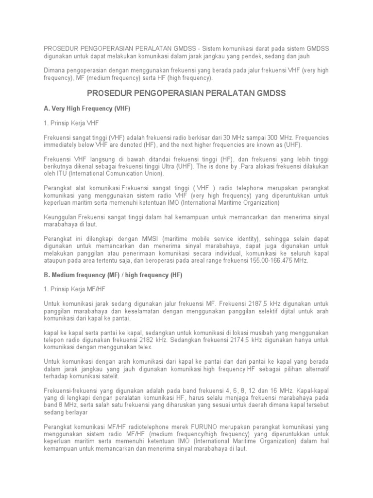 GMDSS | PDF