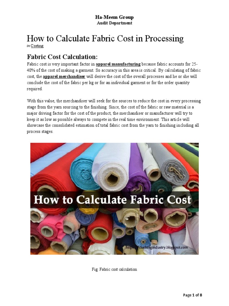 Fabric Cost PDF