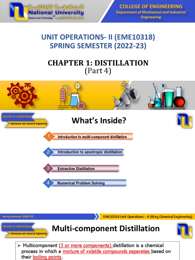 Multicomponent Distillation Overview | PDF