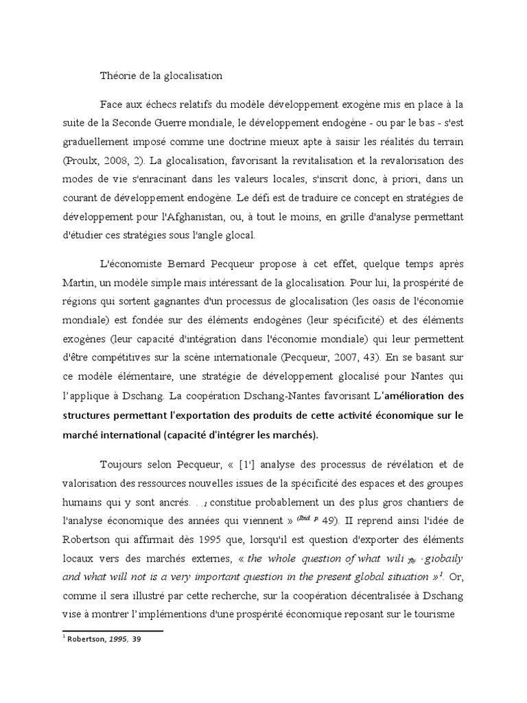 Théorie et Stratégies de Glocalisation | PDF | Sociologie | Économie