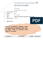 SESIÓN de TUTORÍA Nuestra Decisiones para Protegernos Antes Un Sismo.