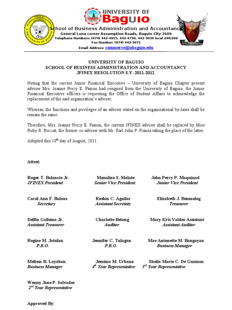 Resolution For New Adviser02 | PDF