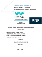 Informe 7 - Mètodos Fìsicos y Quìmicos de Control Microbiano