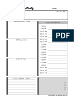 Daily Productivity Template