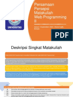 Presentasi Persamaan Persepsi Web II - PJ Matkul