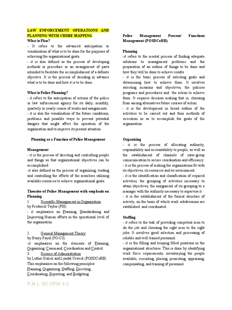 Crime Mapping for Police Planning | PDF | Government | Public Law