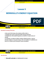 Lesson 5 Bernoullis Equation
