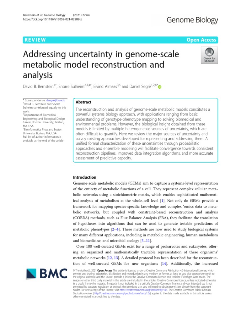 Bernstein et al genome biology2021 pdf mathematical optimization