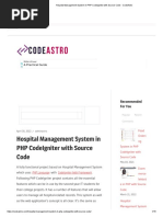 Hospital Management System in PHP CodeIgniter With Source Code - CodeAstro