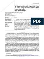 Faktor Yang Mempengaruhi Audit Report Lag Pada Persh Sektor Energi Yang Terdaftar Di (Bei) Peeiode 2017 - 2020 - Benyamin Melatnebar DKK