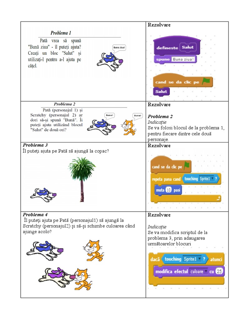 Rezolvare Probleme Scratch | PDF