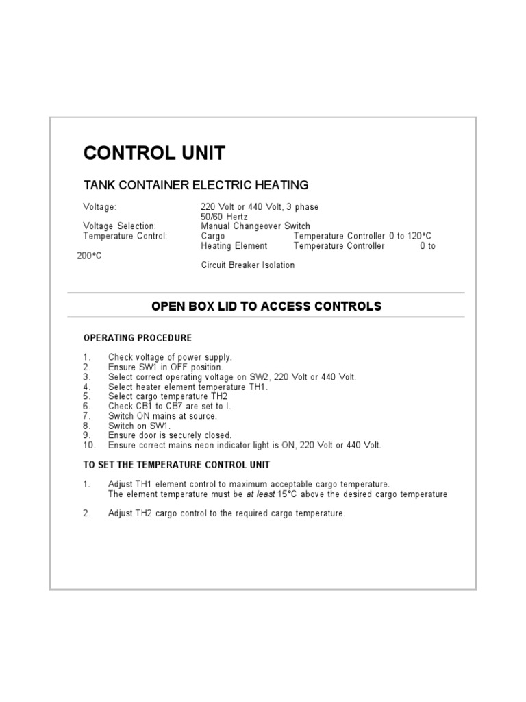 Control Unit PDF