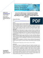 Assess The Effectiveness of Structured Teaching Program On Knowledge, Attitude and Practices Regarding Preventive Measures Among Solid Waste Collectors