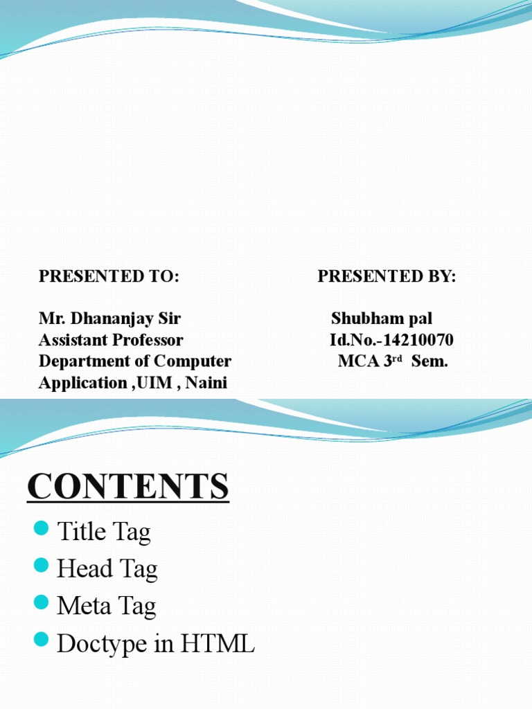 HTML Document Structure Essentials | PDF