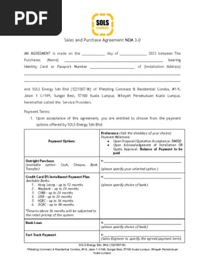 Sales & Purchase Agreement (Huawei) - Main and Fast Track