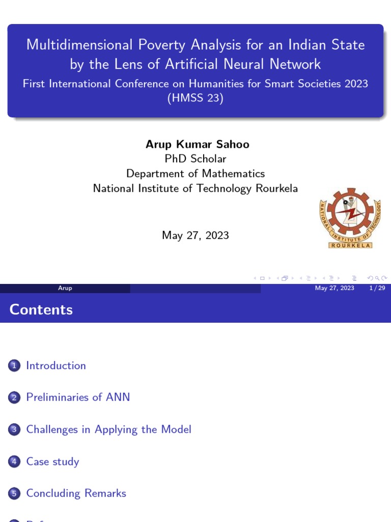 Multidimensional Poverty Analysis For Odisha by ANN | PDF | Artificial ...