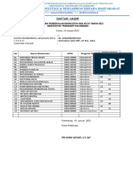 Absensi Acara Pembekalan