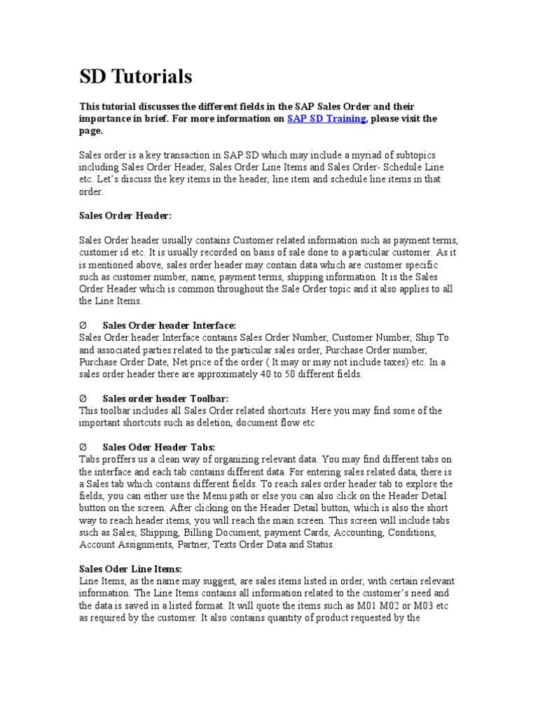 Sap sd tutorial pdf invoice delivery commerce 