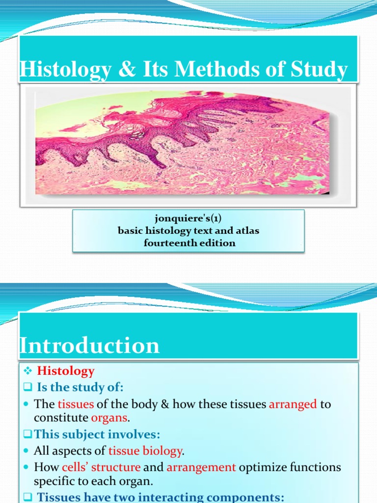 Histology & Its Methods MON 21 PDF Fixation (Histology) Staining