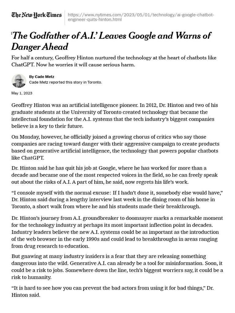 THE GODFATHER OF AI WARNS 2026 WILL BRING A NEW WAVE OF AI JOB LOSSES intelligence overview