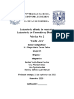 Laboratorio Abierto de Mecánica Laboratorio de Cinemática y Dinámica Práctica No. 2 "Caída Libre"