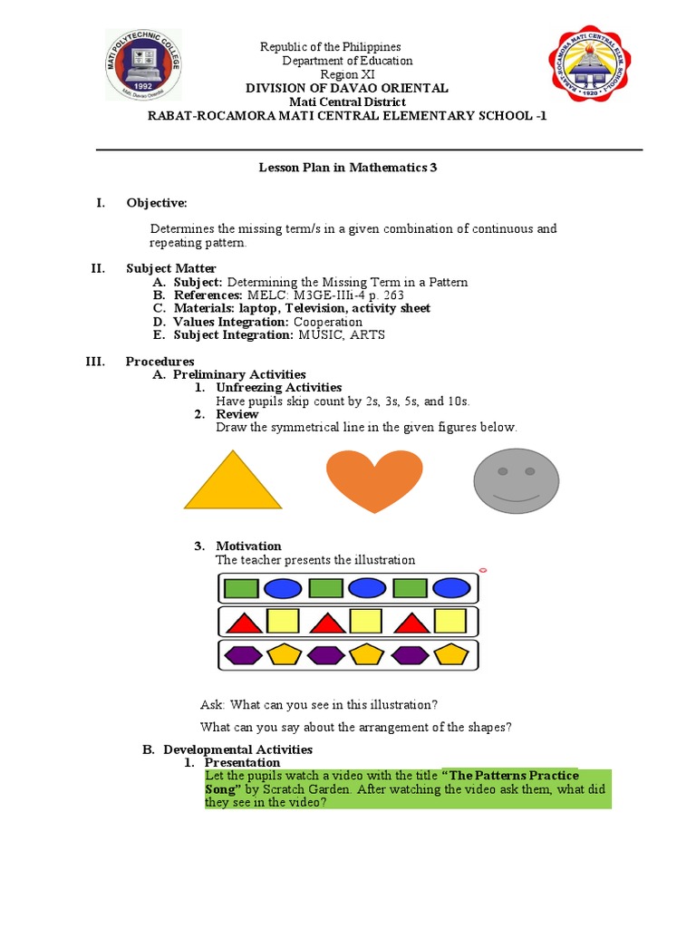 Q3 - Math 3 Missing Terms | PDF | Cognitive Science | Behavior Modification