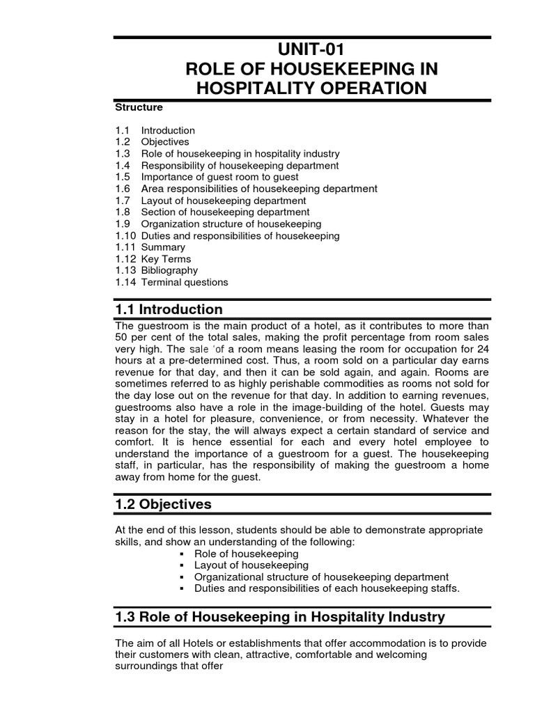 Housekeeping Study Material PDF Housekeeping Laundry