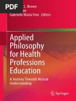 Applied Philosophy For Health Professions Education: Megan E. L. Brown Mario Veen Gabrielle Maria Finn Editors