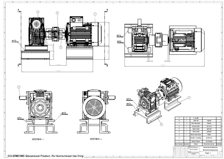 Complete Assembly Drawing | Download Free PDF | Physical Sciences ...