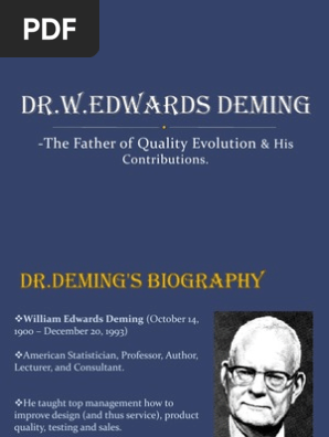 Dr Edward Deming