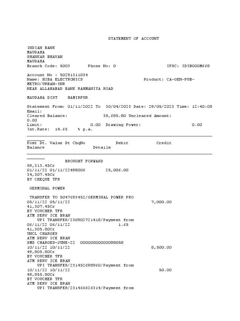 Statement - 50291311034 - 20230529 - 123959 (4) ADITI | PDF | Automated ...