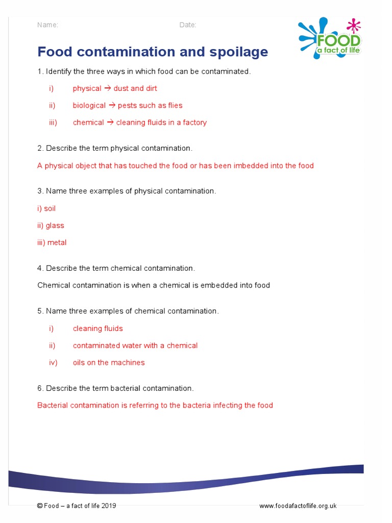 Food Contamination PDF