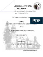 Tarea 2. - Cuestionario Sobre Propiedades Físicas Del Agua