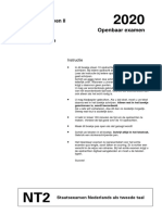 2020 Schrijven II Openbaar Examen Opgavenboekje (Papier)