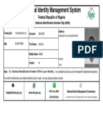 National Identity Management System: Federal Republic of Nigeria