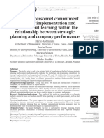 Jurnal Peran Komitmen Personil Untuk Implementasi Strategi Dan