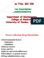 BIC 409 - Factors Affecting Drug Metabolism